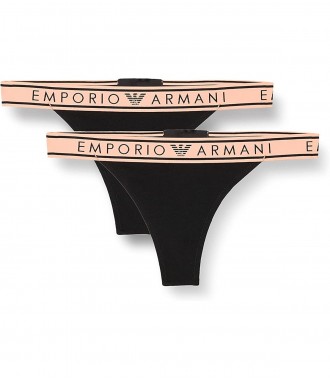 Emporio Armani Underwear Komplet 2 par damskich stringów black